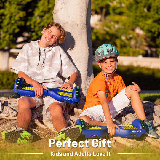 Apato Bluetooth Hoverboard 6.5'' 7.3 Mph | 7.5 Miles Range | Blue Yellow for kids