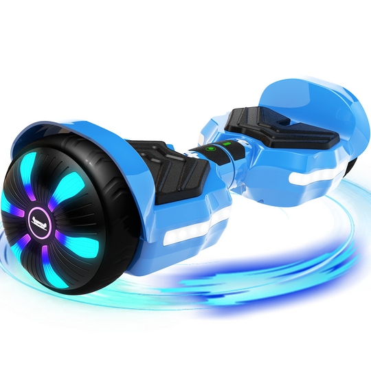 SIMATE Version LED Hoverboard 6.5'' 8.5Mph | 8 Miles Range | Sky Blue with Bluetooth