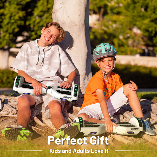 Apato Bluetooth Hoverboard 6.5'' 7.3 Mph | 7.5 Miles Range | White for kids