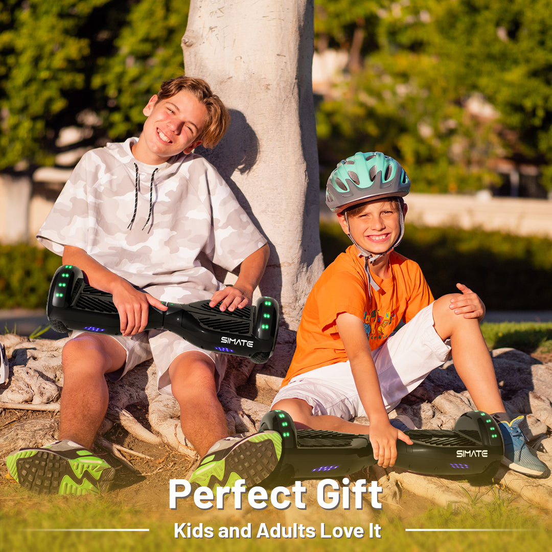 Apato Bluetooth Hoverboard 6.5'' 7.3 Mph | 7.5 Miles Range |   Black for kids