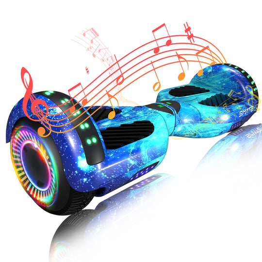 Apato Bluetooth Hoverboard 6.5'' 7.3 Mph | 7.5 Miles Range |   Galaxy Blue for kids