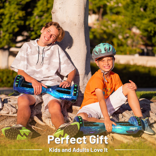 Apato Bluetooth Hoverboard 6.5'' 7.3 Mph | 7.5 Miles Range |   Galaxy Blue for kids