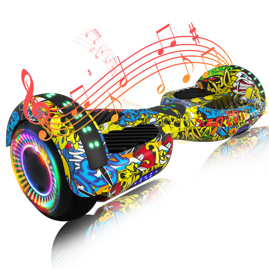 Apato Bluetooth Hoverboard 6.5'' 7.3 Mph | 7.5 Miles Range | Graffiti for kids