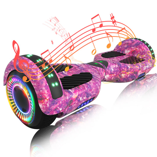 Apato Bluetooth Hoverboard 6.5'' 7.3 Mph | 7.5 Miles Range |   Galaxy Purple for kids