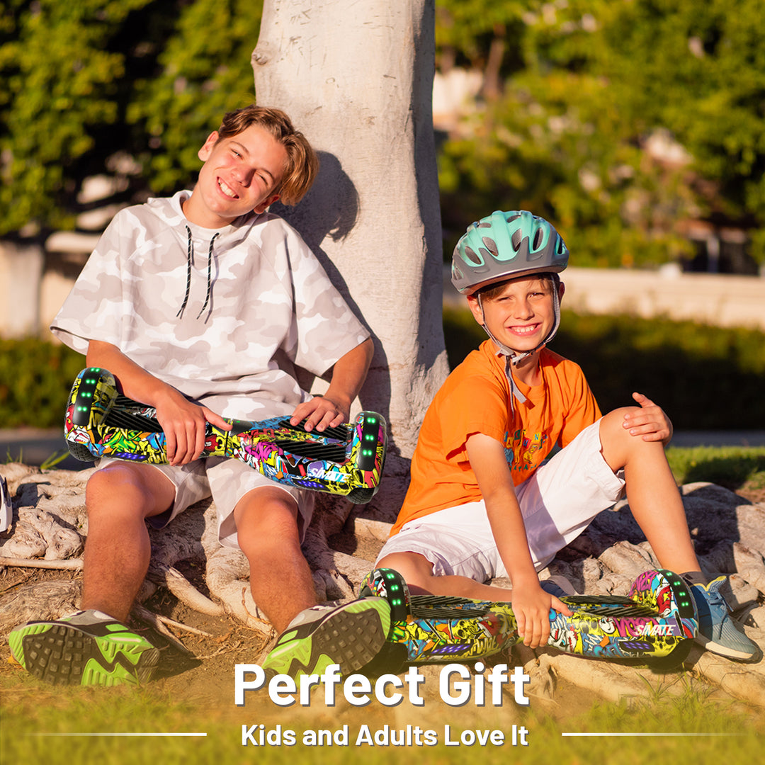 Apato Bluetooth Hoverboard 6.5'' 7.3 Mph | 7.5 Miles Range | Graffiti for kids