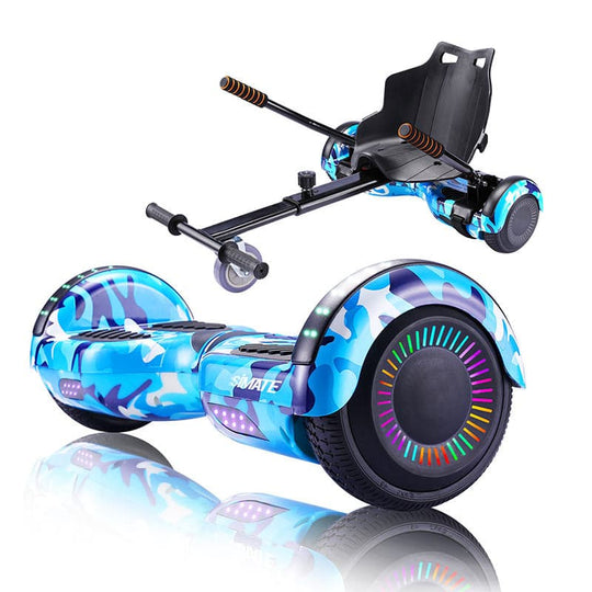 simate 6.5'' kids hoverboard with go-kart seat attachment