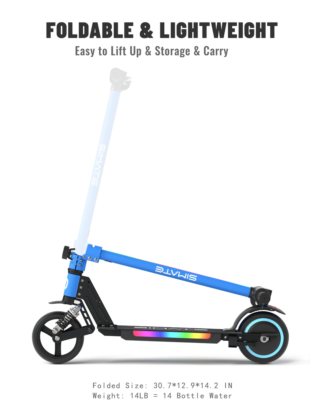 S5 Flash light electric scooter for kids | Blue
