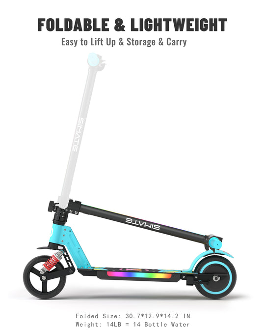 S5 Colorful Headlight Electric Scooter for Kids | Sky Blue