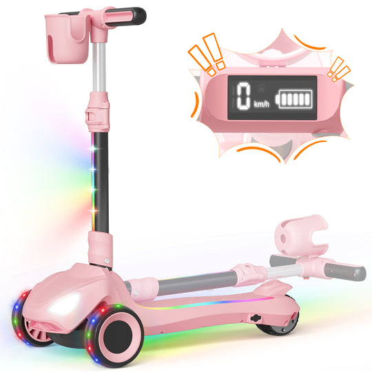 D3 Electric Scooter for Kids 3 Sheel Scooter -- Pink