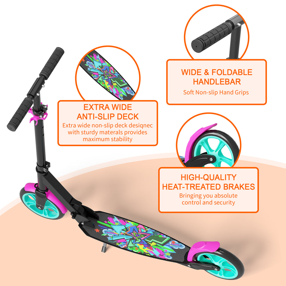 T1 Kick Scooter for Teen | Pink Black