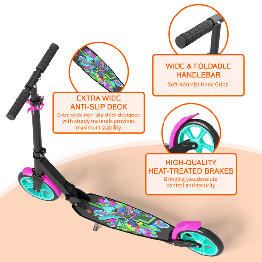 T1 Kick Scooter for Teen | Pink Black