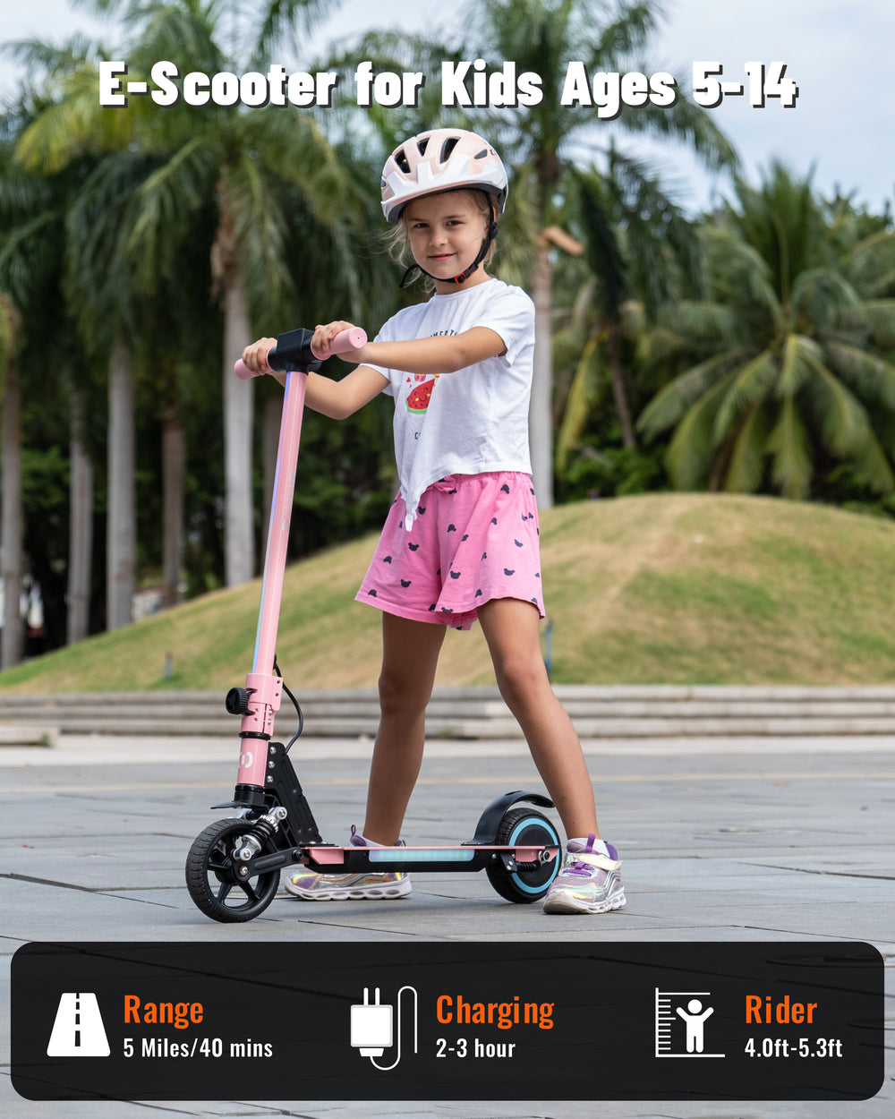 New Arrival S5 Colorful Headlight Electric Scooter for Kids