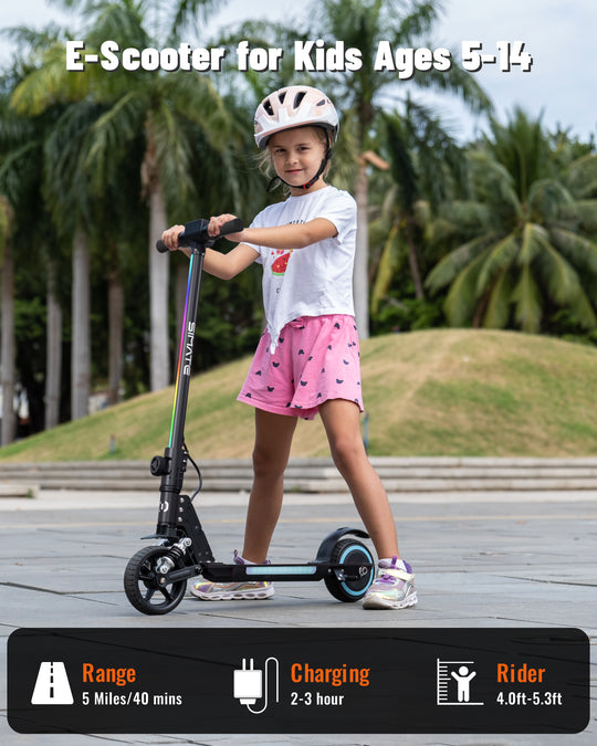 S5 Flash light electric scooter for kids | Black