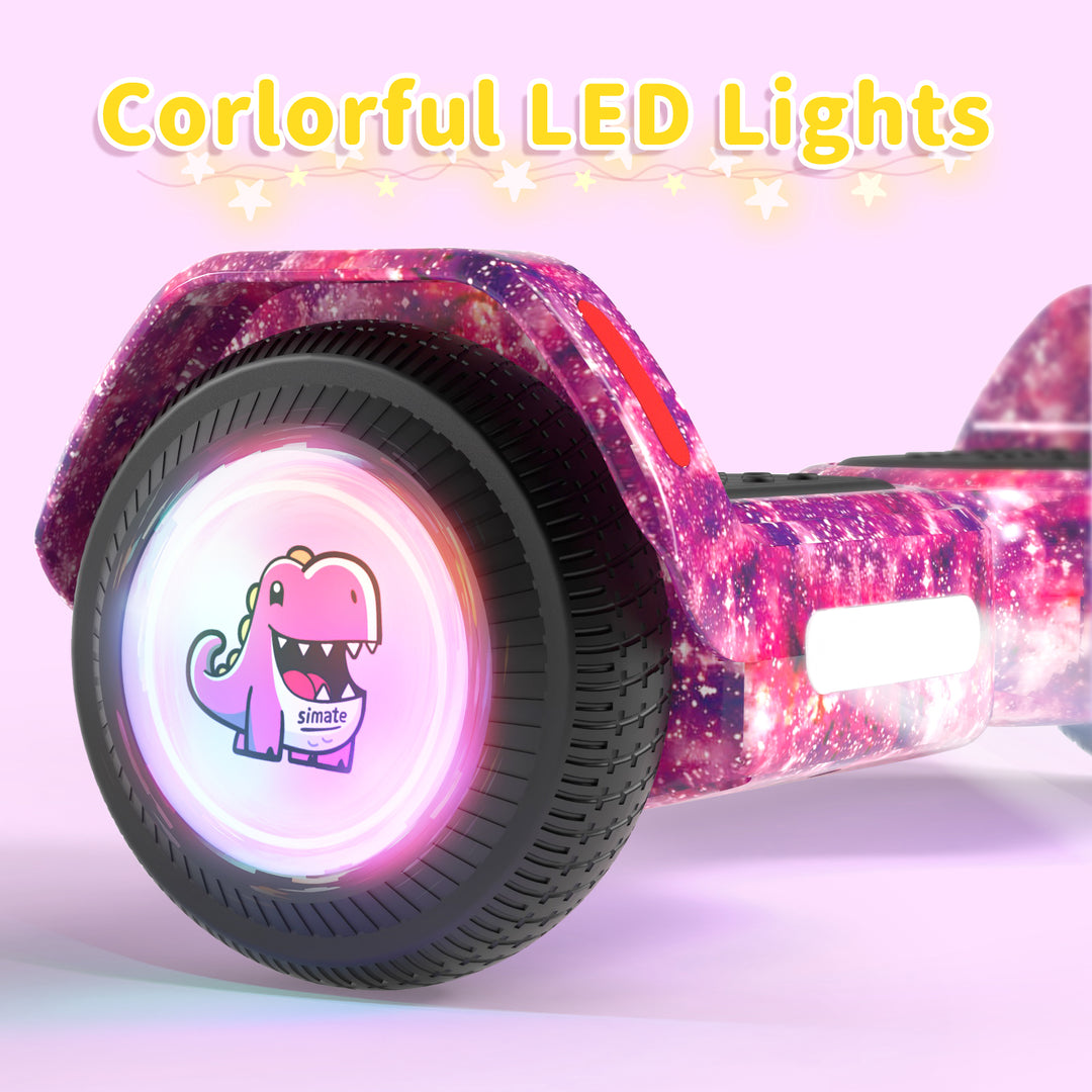 K2 LED Hoverboard 6.5'' 8.5Mph | 8 Miles Range | Galaxy Purple with Bluetooth