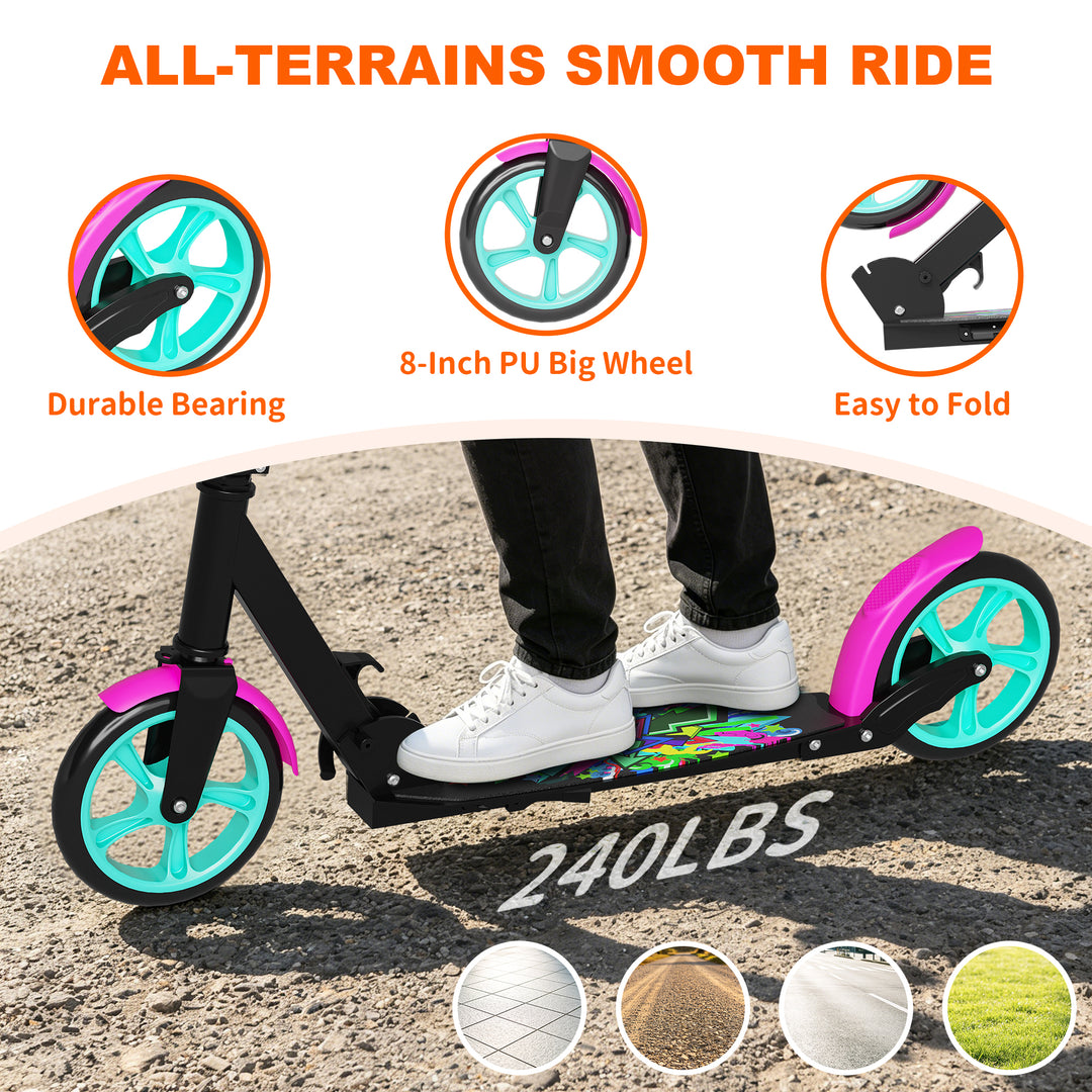 T1 Kick Scooter for Teen | Pink Black