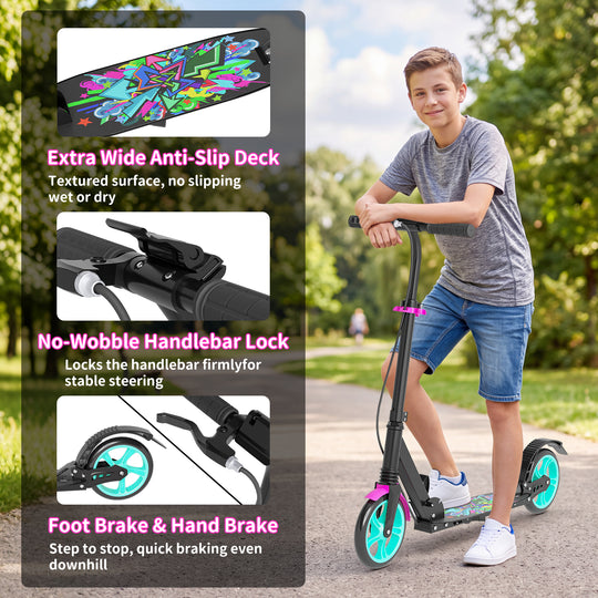 T2 Kick Scooter for Teen | Pink Black