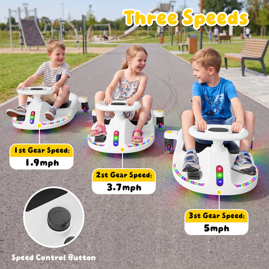 V1 Electric Wiggle Car for Kids | White