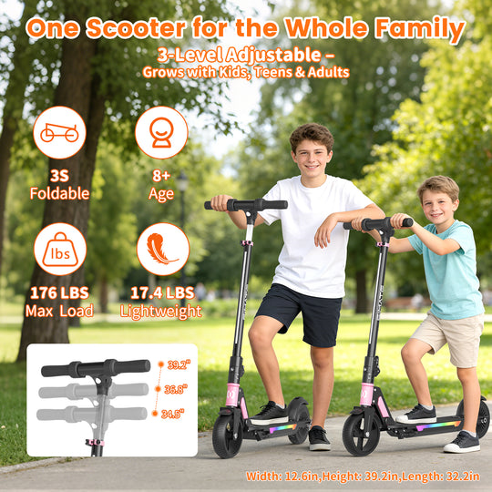 S7 Pro 250W Electric Scooter for Kids & Teens | Pink