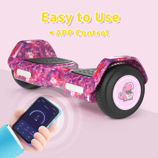 K2 LED Hoverboard 6.5'' 8.5Mph | 8 Miles Range | Galaxy Purple with Bluetooth
