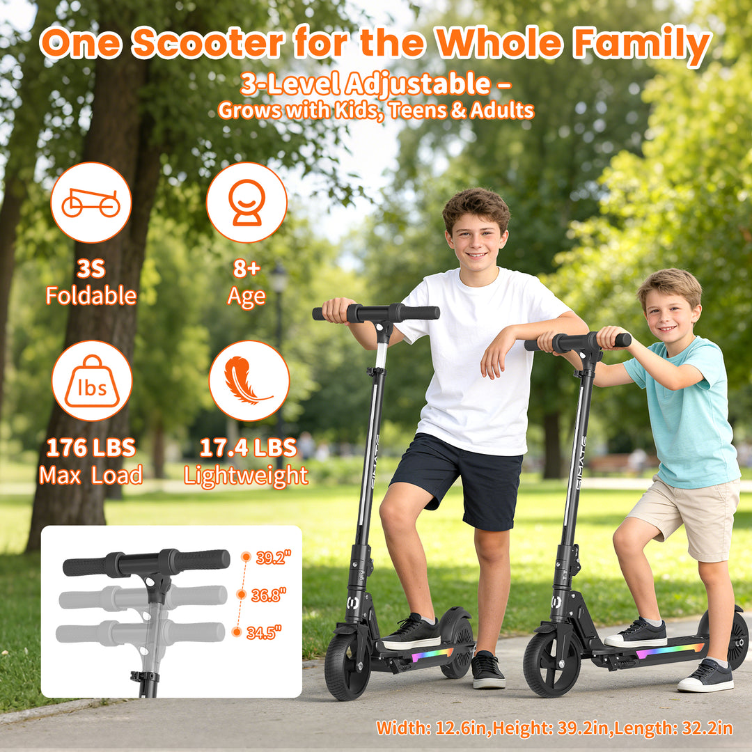 S7 Pro 250W Electric Scooter for Kids & Teens | Black