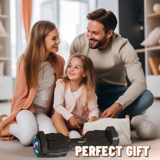 SIMATE Version LED Hoverboard 6.5'' 8.5Mph | 8 Miles Range | Black