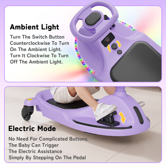 V1 Electric Wiggle Car for Kids | Purple