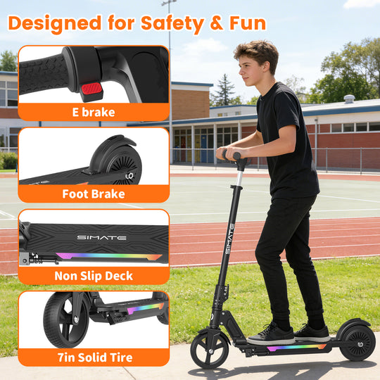 S7 Pro 250W Electric Scooter for Kids & Teens | Black