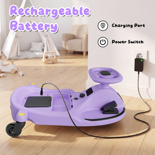 V1 Electric Wiggle Car for Kids | Purple