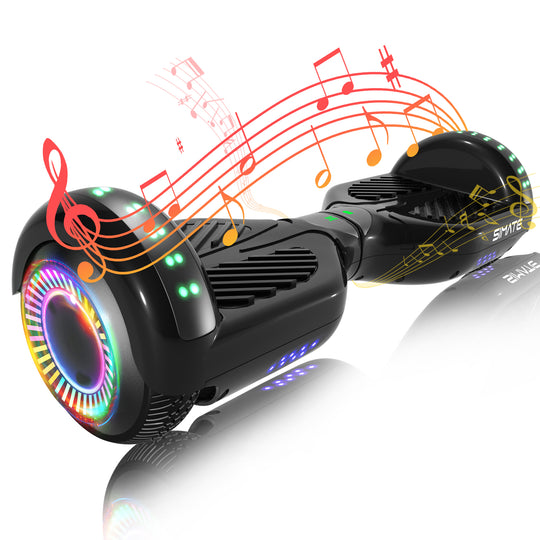 Apato Bluetooth Hoverboard 6.5'' 7.3 Mph | 7.5 Miles Range |   Black for kids