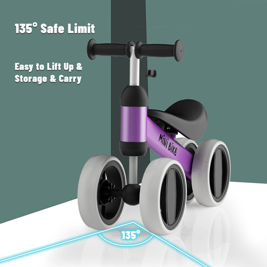 SIMATE Balance Bike Toys for 1 Year Old Boys Girls, 12-24 Month Toddler Ride on Toys, 4 Silent Wheels & Soft Seat, First Birthday Gifts for Baby Girls Boys Visit The Store