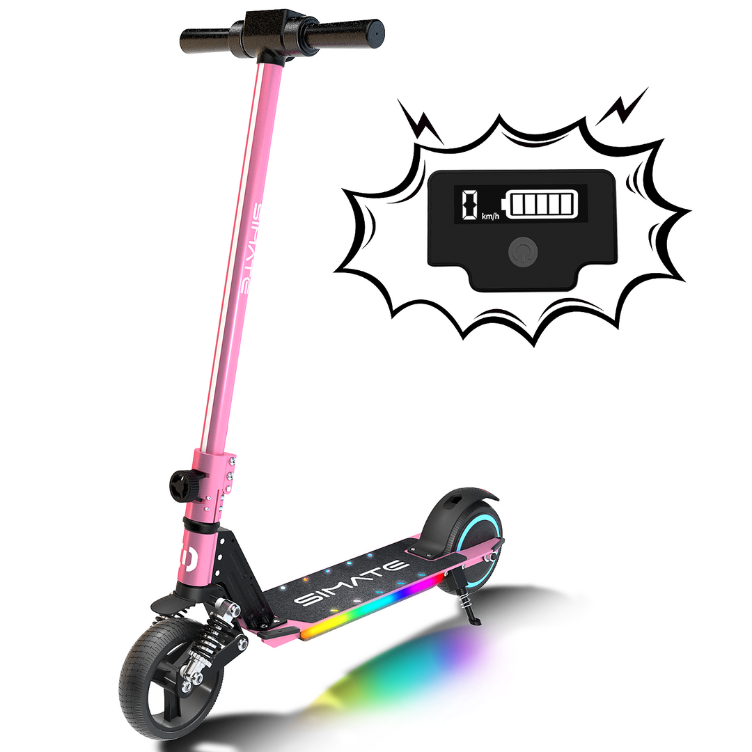 S5 Flash light electric scooter for kids | Pink
