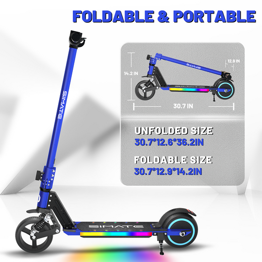 S5 Flash light electric scooter for kids | Blue