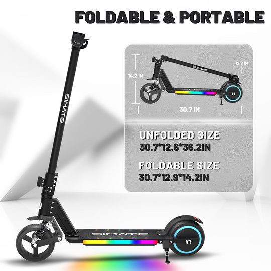 S5 Flash light electric scooter for kids | Black