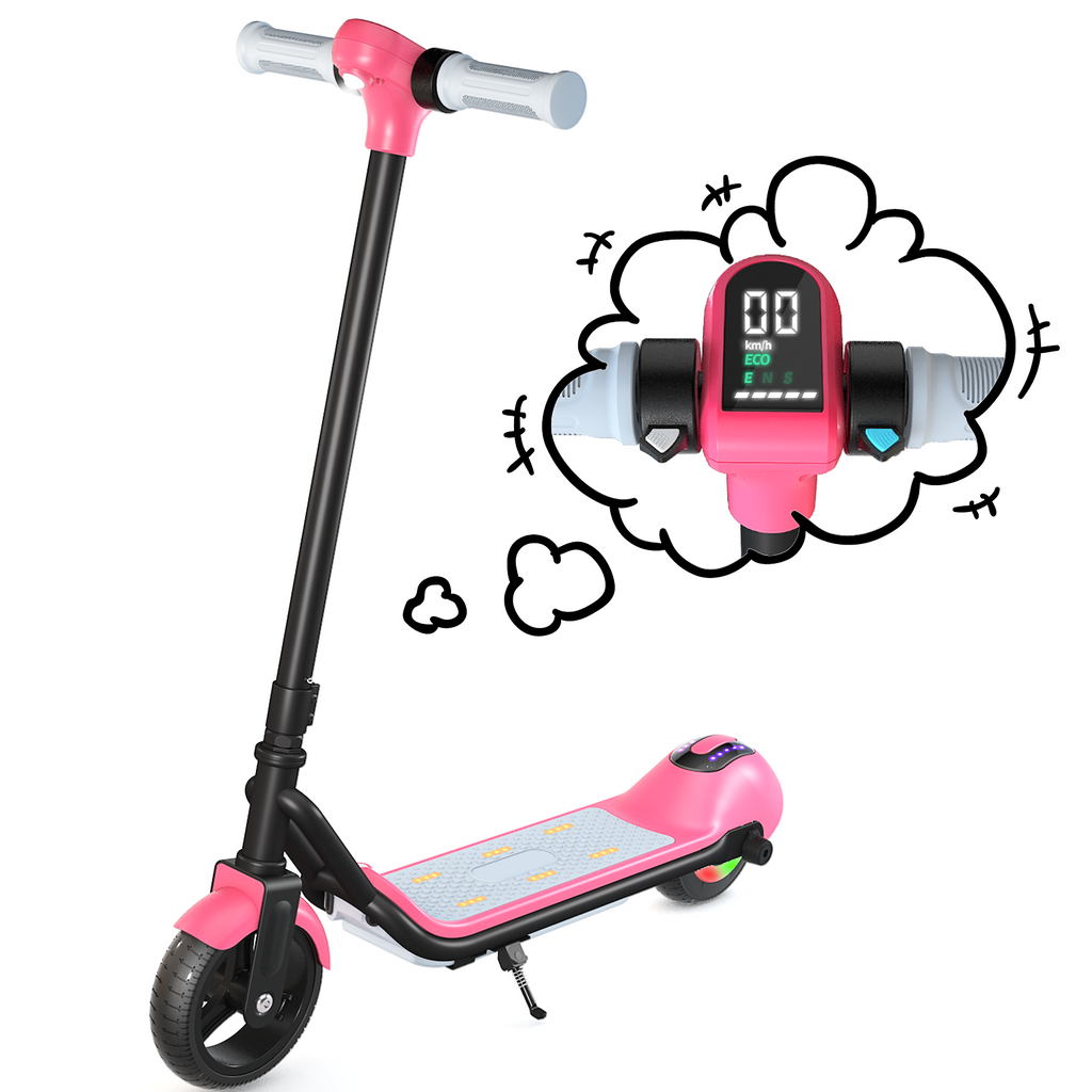 Scooter - SCOOTER スクーター DR 137cm ビンディング Sevens ピンク Kidzone 6V Ride On Motorcycle - Kids Electric Car for Indoor
