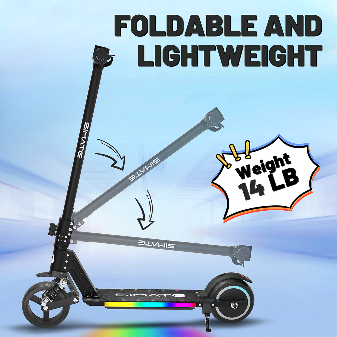 S5 Flash light electric scooter for kids | Black