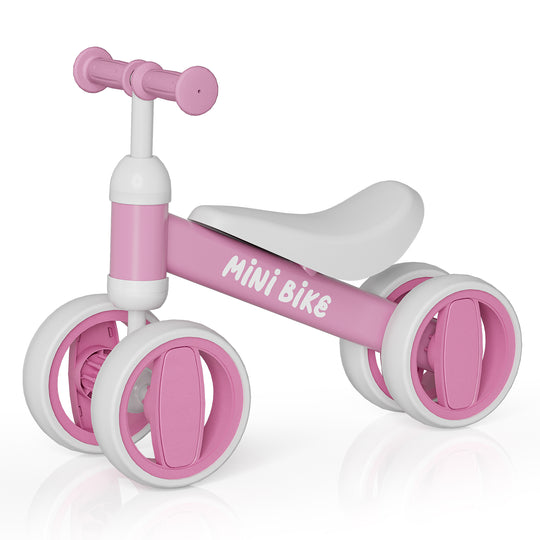 SIMATE Baby Balance Bike for 12-24 Months,Toddler balance Bicycle with 4 Wheels,Indoor & Outdoor Bike Riding Toy, First B-day Gift