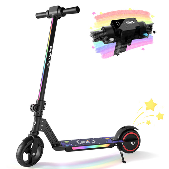 S5 Colorful Headlight Electric Scooter for Kids | Black