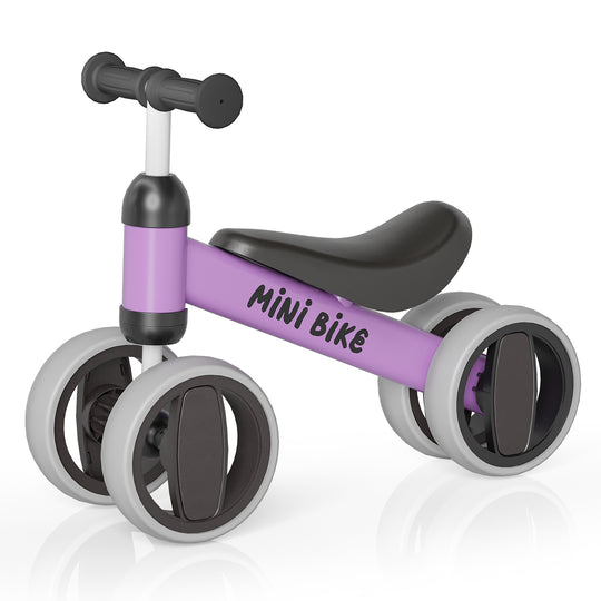 SIMATE Baby Balance Bike for 12-24 Months,Toddler balance Bicycle with 4 Wheels,Indoor & Outdoor Bike Riding Toy, First B-day Gift