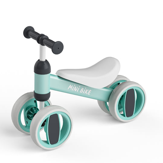 SIMATE Balance Bike Toys for 1 Year Old Boys Girls, 12-24 Month Toddler Ride on Toys, 4 Silent Wheels & Soft Seat, First Birthday Gifts for Baby Girls Boys