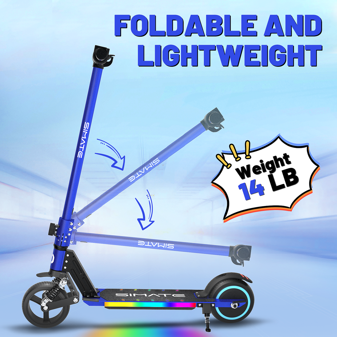 S5 Flash light electric scooter for kids | Blue
