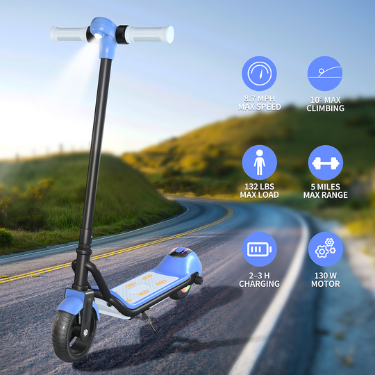 S4 Echo kids electric scooter with bluetooth | Blue