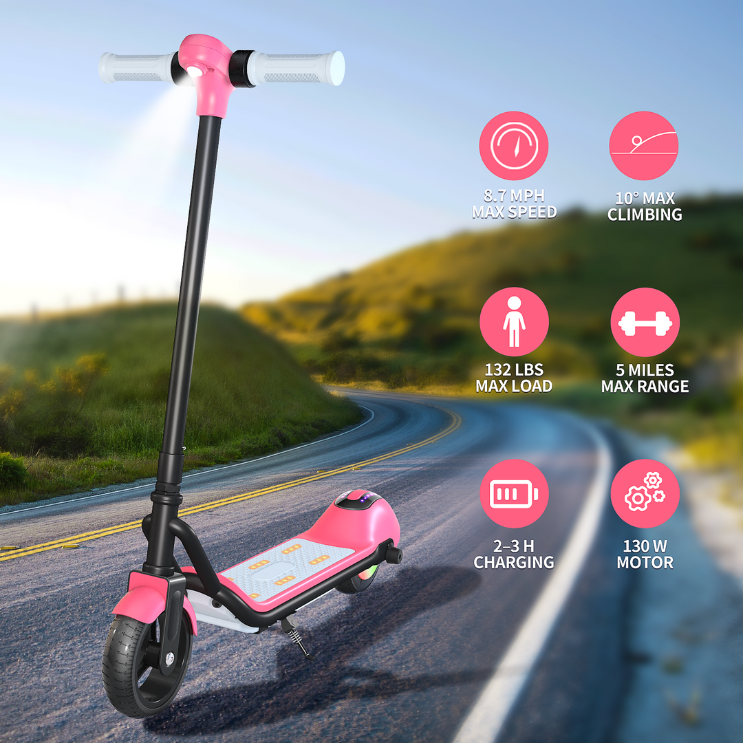 S4 Echo kids electric scooter with bluetooth | Pink