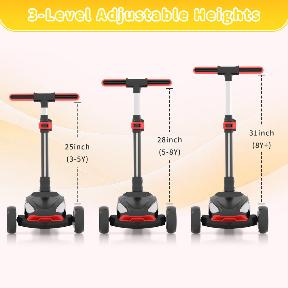 D3 kids 3 wheel scooter -- Black