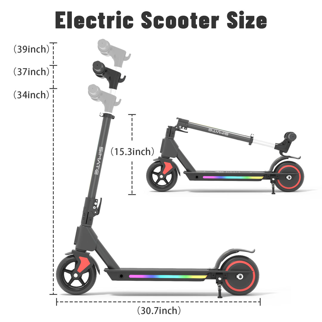 S2 Pro Adjustable Electric scooter for kids | Black