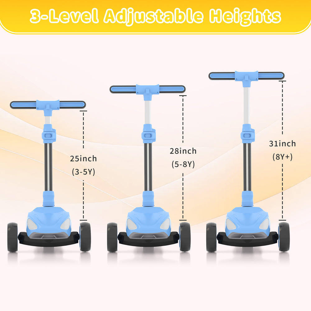 D3 kids 3 wheel scooter -- Blue