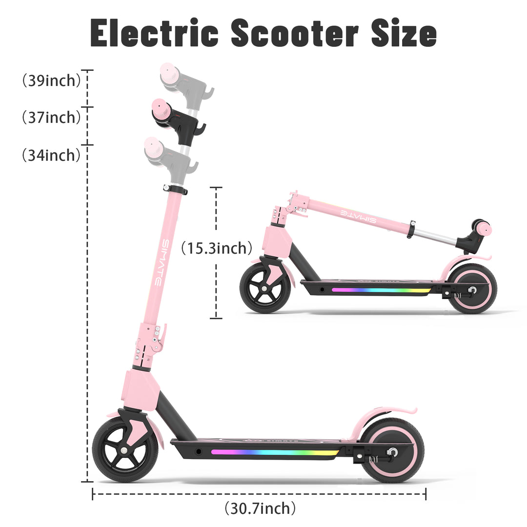 S2 Pro Adjustable Electric scooter for kids | Pink