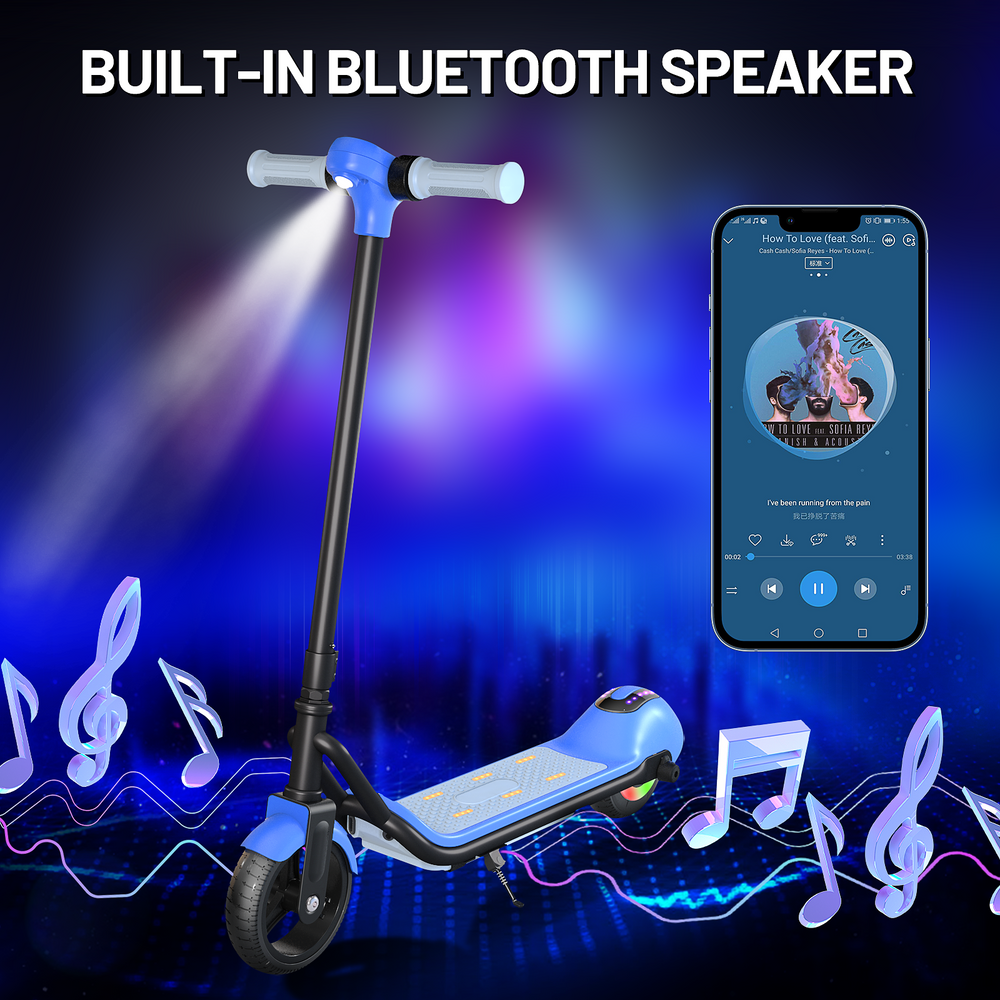 S4 Echo kids electric scooter with bluetooth | Blue