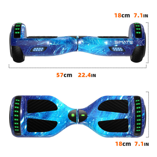 SIMATE 6.5" Hoverboard for Kids,Ages 6+,3 Speed Modes,7.5mph & 7.5 Miles Self-Balancing Wheel Scooter