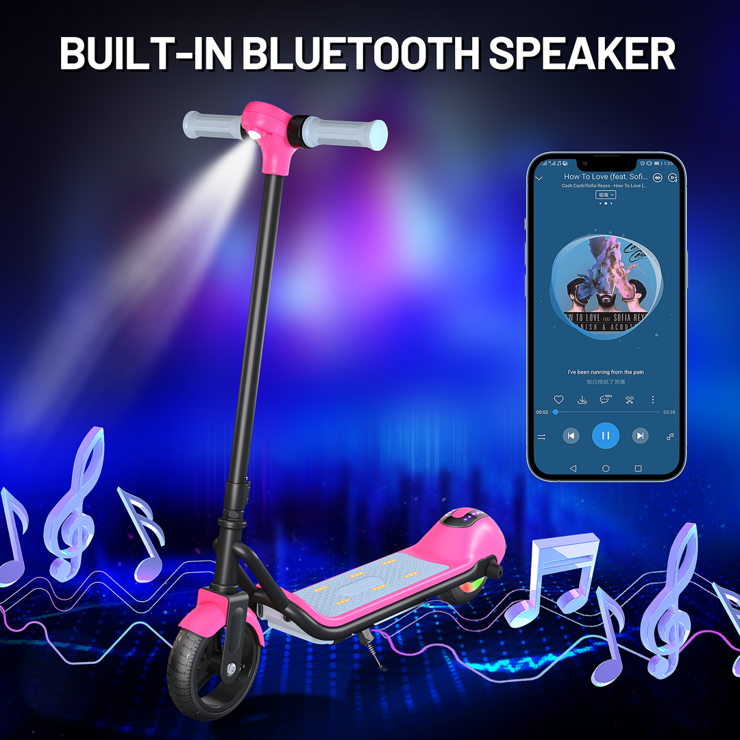 S4 Echo kids electric scooter with bluetooth | Pink