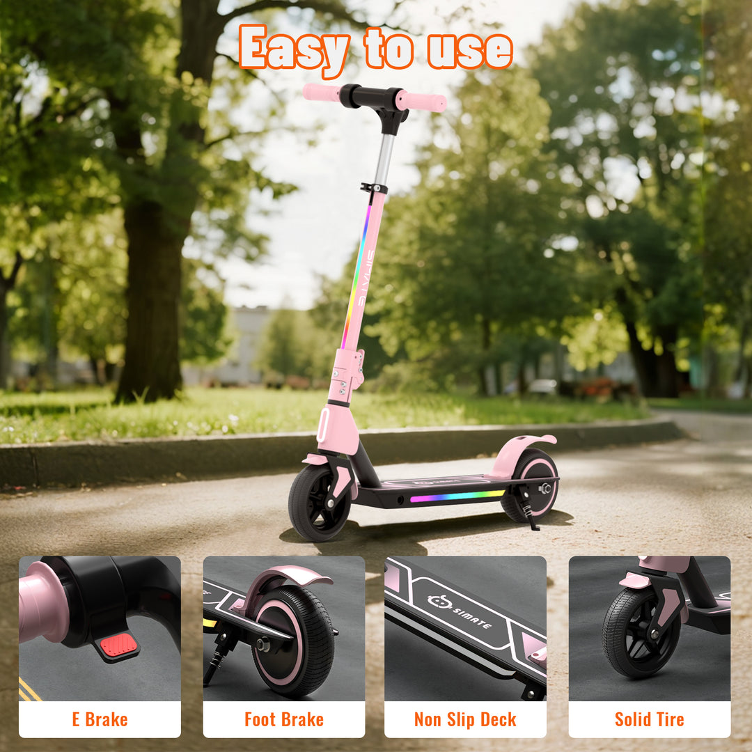 S2 Pro Adjustable Electric scooter for kids | Pink